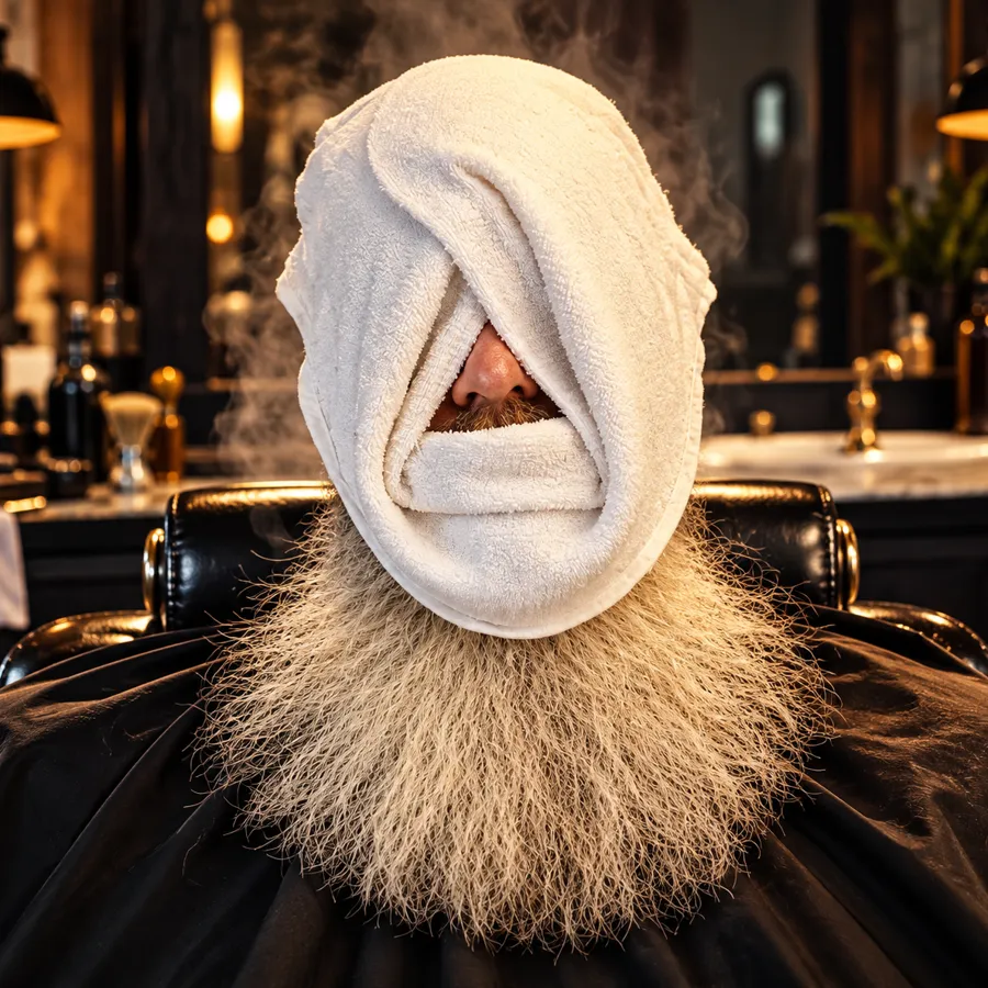 The Hot Towel: Warm towel, rich lather, a slow razor pass.
